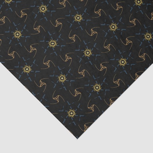 Abstract ontwerp zwart tissuepapier (Detail)