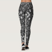 Abstract ontwerp zwart-wit Leggings (Achterkant)