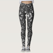 Abstract ontwerp zwart-wit Leggings (Voorkant)