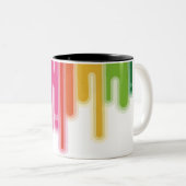 Abstract ontwerpbekertje tweekleurige koffiemok (Voorkant rechts)