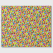 abstract ontwerppatroon voor kunstbloemen cadeaupapier (Vlak)