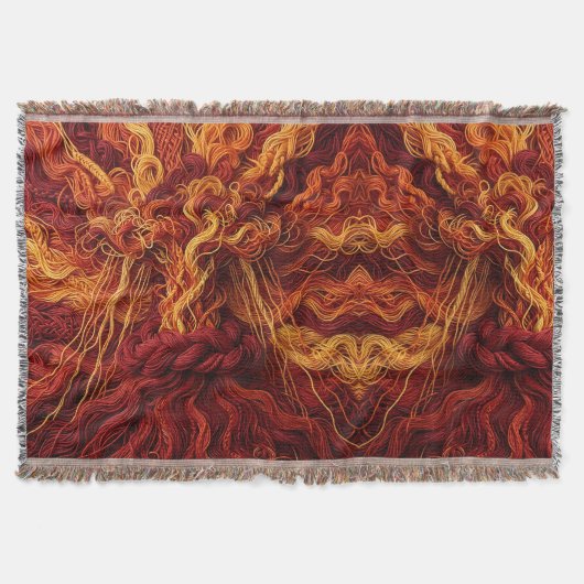 Abstract Onweer Rood Draad Dekens Deken (Voorkant)