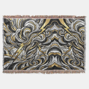 Abstract Onweerswolk Goud Verf Dekens Deken