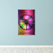 Abstract Oog met Dragonfly Canvas Afdruk (Insitu (Houten vloer))