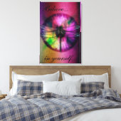 Abstract Oog met Dragonfly Canvas Afdruk (Insitu (Slaapkamer))