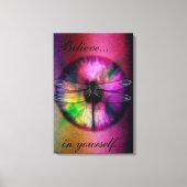 Abstract Oog met Dragonfly Canvas Afdruk (Voorkant)