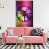 Abstract Oog met Dragonfly Canvas Afdruk (Insitu (Woonkamer))