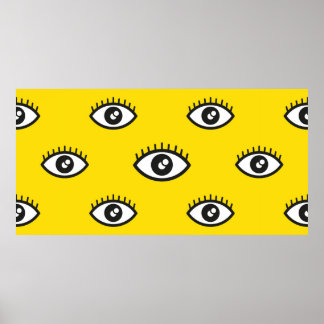 Abstract oog naadloos patroon. Naadloze ruggengraa Poster