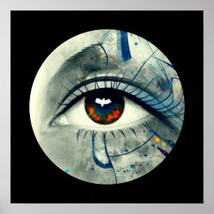 Abstract oog poster