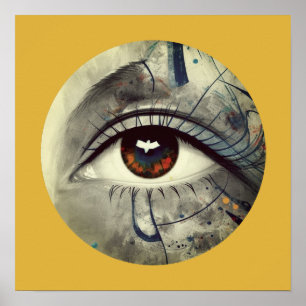 Abstract oog poster