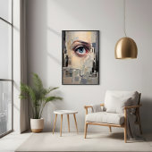 Abstract oog - surrealistische geometrische visiek poster