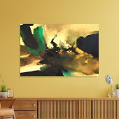 Abstract Oosterse Stemming Kunst Canvasprint, 91x6 Canvas Afdruk (Insitu (Woonkamer))