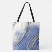 Abstract op beach geïnspireerd tote bag (Voorkant)