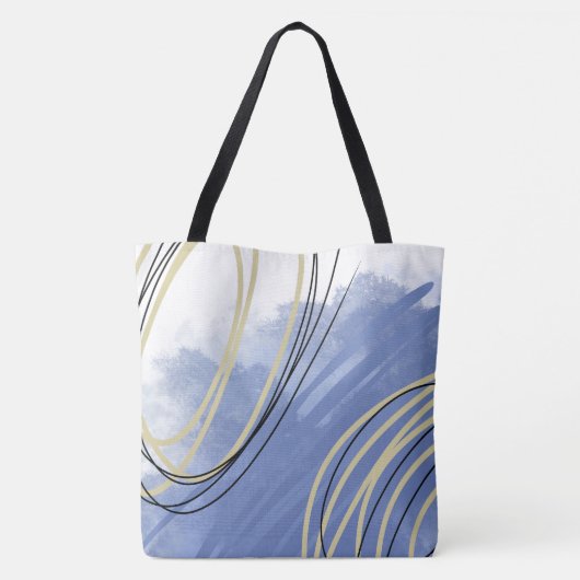 Abstract op beach geïnspireerd tote bag (Achterkant)