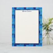 Abstract op Blauwe Briefpapier Briefhoofd (Staand voorkant)