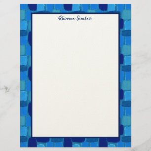 Abstract op Blauwe Briefpapier Briefhoofd