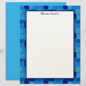 Abstract op Blauwe Briefpapier Briefhoofd (Voorkant / Achterkant)