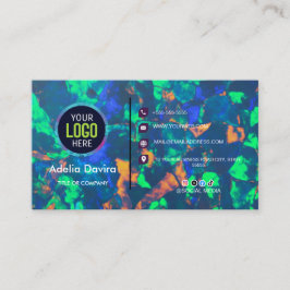 Abstract Opal Gemstone Texture Business Card Visitekaartje