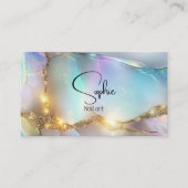Abstract Opal Glitterend Goud  Visitekaartje (Voorkant)