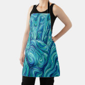 Abstract Open Hand Oceaanblauw Smeltend Schort (Insitu)