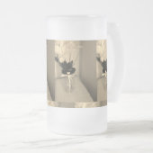 Abstract opgerolde ventilator matglas bierpul (Voorkant rechts)