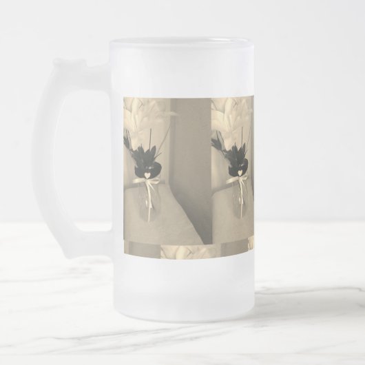 Abstract opgerolde ventilator matglas bierpul (Links)