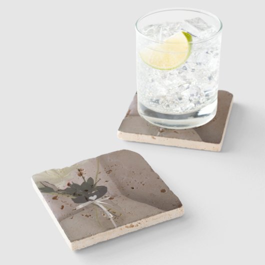 Abstract opgerolde ventilator stenen onderzetter (Zijkant)