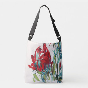 Abstract oppepper op handgemaakt Tas met gehaakte 