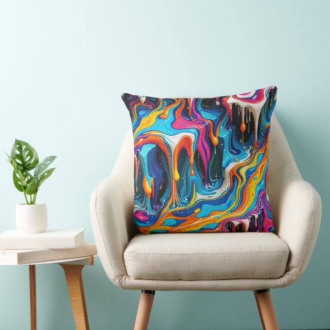 Abstract oppervlakte kunstwerk 1217 - Kussen (Stoel)