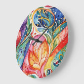 Abstract oppervlaktekunstwerk 1207 - wandklok (Hoek)