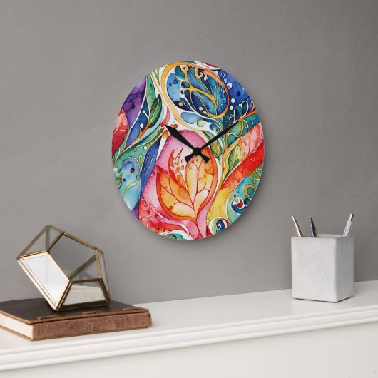 Abstract oppervlaktekunstwerk 1207 - wandklok (Kantoor)