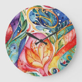 Abstract oppervlaktekunstwerk 1207 - wandklok (Voorkant)