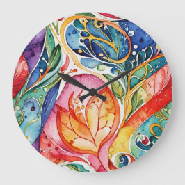 Abstract oppervlaktekunstwerk 1207 - wandklok