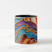 Abstract oppervlaktekunstwerk 1211 - Koffie Mok (Midden)