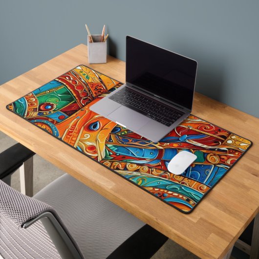 Abstract oppervlaktekunstwerk 1214 - Desk Mat (Kantoor 2)