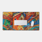 Abstract oppervlaktekunstwerk 1214 - Desk Mat (Keyboard & Muis)