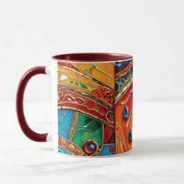 Abstract oppervlaktekunstwerk 1214 - Koffie Mok