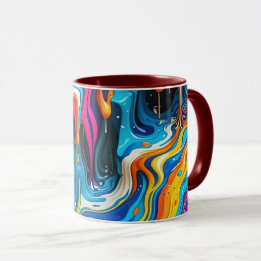 Abstract oppervlaktekunstwerk 1217 - Koffie Mok