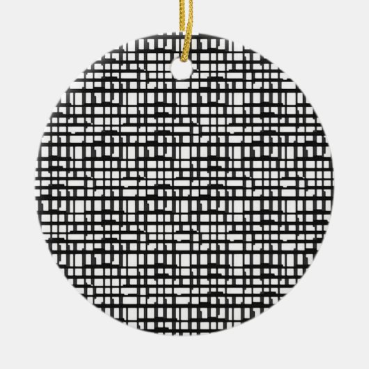 Abstract optisch rasterOrnament Keramisch Ornament (Voorkant)