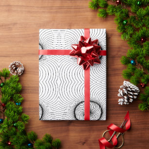 Abstract optisch spiraal golfpatroon cadeaupapier