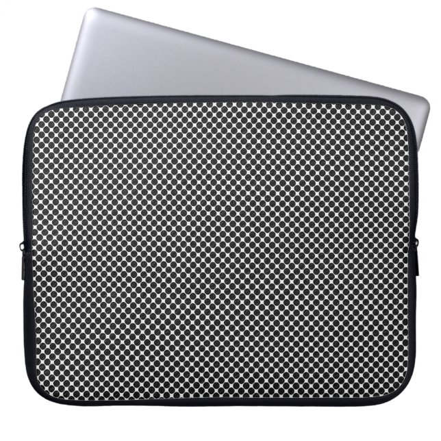Abstract optisch Stip Laptop Computer Sleeve (Voorkant)