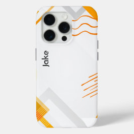 Abstract Orange Art, Modern Art iPhone 15 Pro Case