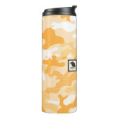 Abstract Orange Camouflage Pattern Thermosbeker (Gedraaid links)