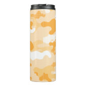 Abstract Orange Camouflage Pattern Thermosbeker (Achterkant)