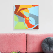 Abstract Orange Cowboy Boot Canvas Print (Insitu (Woonkamer))