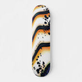 Abstract Orange Flow – Modern Bold Graphic Persoonlijk Skateboard (Voorkant)
