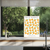 Abstract Orange Market Kitchen Print