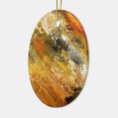 Abstract Oranje baanontwerp Keramisch Ornament (Links)