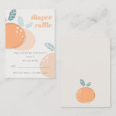 Abstract Oranje Baby shower voor minder ruiters Informatiekaartje (Voorkant / Achterkant)