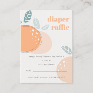 Abstract Oranje Baby shower voor minder ruiters Informatiekaartje